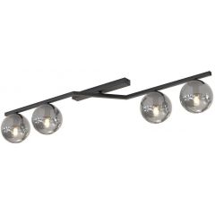 Emibig Naton 15094 lampa podsufitowa 4x10 W czarna-przydymiona