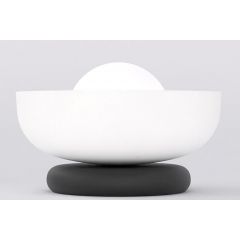 Emibig Ozzy 1516LN1 lampa stołowa 1x8 W biała-czarna