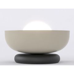 Emibig Ozzy 1517LN1 lampa stołowa 1x8 W czarna-beżowa