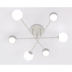 Emibig Holon 15616 lampa podsufitowa 6x8 W szara