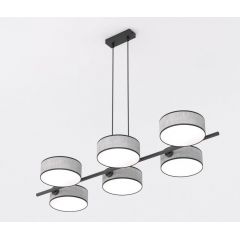 Emibig Drumz 15646 lampa wisząca 6x10 W szary/popielaty