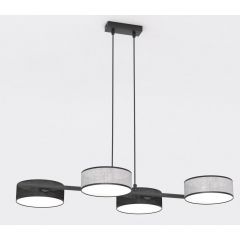 Emibig Drumz 15674 lampa wisząca 4x10 W czarna-szary/popielaty