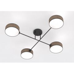 Emibig Maga 15694 lampa podsufitowa 4x10 W brązowa