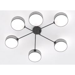 Emibig Maga 15706 lampa podsufitowa 6x10 W szara