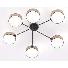 Emibig Maga 15716 lampa podsufitowa 6x10 W beżowa