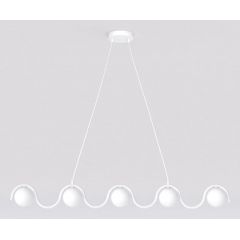 Emibig Sinus 15835 lampa wisząca 5x8 W biała