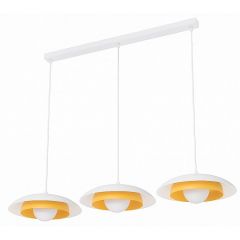 Emibig Skin 16063 lampa wisząca 3x8 W biała-pomarańczowa