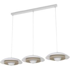 Emibig Skin 16053 lampa wisząca 3x8 W biała-cappuccino