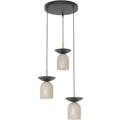 Emibig Ego 16123PREM lampa wisząca 3x10 W czarna-cappuccino