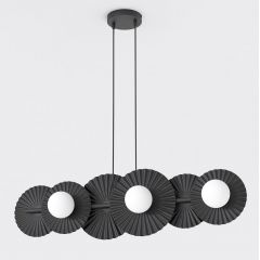 Emibig Umbra 17266 lampa wisząca 6x8 W czarna