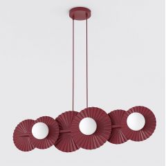Emibig Umbra 17296 lampa wisząca 6x8 W burgund
