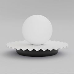 Emibig Umbra 1730LN1 lampa stołowa 1x8 W biała-czarna