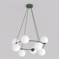 Emibig Azura 18328 lampa wisząca x10 W zielona-opal
