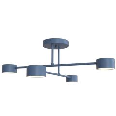 Emibig Halo 18394 lampa podsufitowa 4x10 W niebieska
