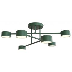Emibig Halo 18416 lampa podsufitowa 6x10 W zielona