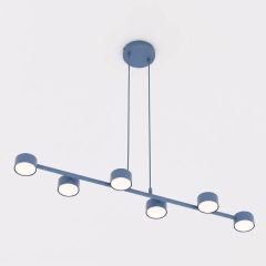 Emibig Megara 18426 lampa wisząca 6x10 W niebieska
