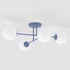 Emibig Roma 18454 lampa podsufitowa 4x10 W niebieska-opal