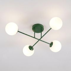 Emibig Roma 18474 lampa podsufitowa 4x10 W zielona-opal