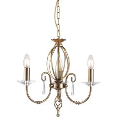 Elstead Lighting Aegean AG3AGEDBRASS lampa wisząca 3x60 W mosiądz