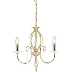 Elstead Lighting Aegean AG3POLBRASS lampa wisząca 3x60 W mosiądz