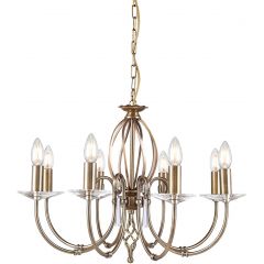 Elstead Lighting Aegean AG8AGEDBRASS lampa wisząca x60 W mosiądz