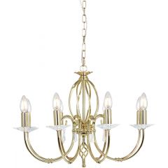 Elstead Lighting Aegean AG8POLBRASS lampa wisząca x60 W mosiądz