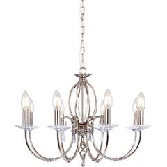 Elstead Lighting Aegean AG8POLNICKEL lampa wisząca x60 W nikiel