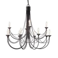 Elstead Lighting Carisbrooke CB12BLACK lampa wisząca x60 W czarna