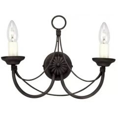 Elstead Lighting Carisbrooke CB2BLACK kinkiet 2x60 W czarny