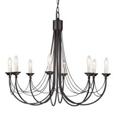 Elstead Lighting Carisbrooke CB8BLACK lampa wisząca x60 W czarna