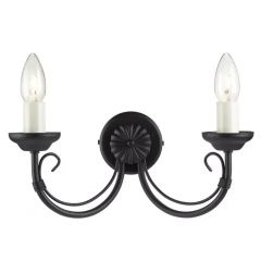 Elstead Lighting Chartwell CH2BLACK kinkiet 2x60 W czarny