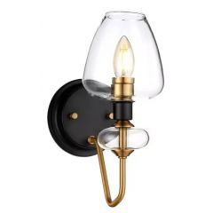 Elstead Lighting Armand DLARMAND1AB kinkiet 1x40 W czarny-mosiądz