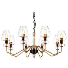 Elstead Lighting Armand DLARMAND8AB lampa wisząca x40 W czarna-mosiądz