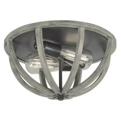 Elstead Lighting Allier FEALLIERFWW plafon 2x60 W drewno-żelazo