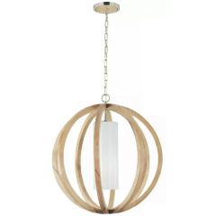 Elstead Lighting Allier FEALLIERPLLW lampa wisząca 1x60 W drewno