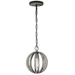 Elstead Lighting Allier FEALLIERPWW lampa wisząca 1x60 W drewno