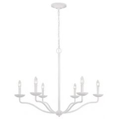 Elstead Lighting Annie FEANNIE6PSW lampa wisząca 6x40 W biała