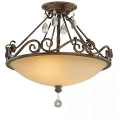 Elstead Lighting Chateau FECHATEAUSF lampa podsufitowa 2x60 W brązowa