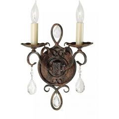 Elstead Lighting Chateau FECHATEAU2 kinkiet 2x60 W brązowy