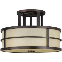 Elstead Lighting Fusion FEFUSIONSF plafon 3x60 W brązowy