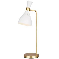 Elstead Lighting Joan FEJOANTLMW lampa biurkowa 1x60 W biała-mosiądz