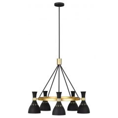 Elstead Lighting Joan FEJOAN5MB lampa wisząca 5x60 W czarna-mosiądz