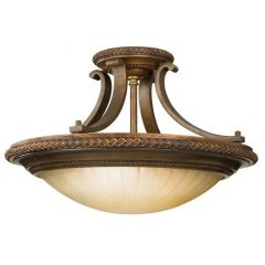 Elstead Lighting Kelham Hall FEKELHAMHALLSF lampa podsufitowa 2x60 W złota-brązowa