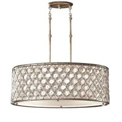 Elstead Lighting Lucia FELUCIAPA lampa wisząca 3x60 W srebrna