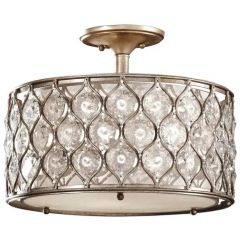 Elstead Lighting Lucia FELUCIASF lampa podsufitowa 3x60 W srebrna
