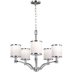 Elstead Lighting Prospect Park FEPROSPECTPARK5 lampa wisząca 5x60 W chrom-nikiel
