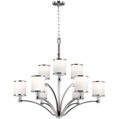 Elstead Lighting Prospect Park FEPROSPECTPARK9 lampa wisząca x60 W chrom-nikiel