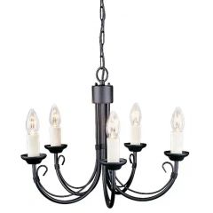 Elstead Lighting Chartwell CH5BLACK lampa wisząca 5x60 W czarna