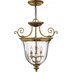 Elstead Lighting Cambridge HKCAMBRIDGEPS lampa wisząca 3x60 W mosiądz