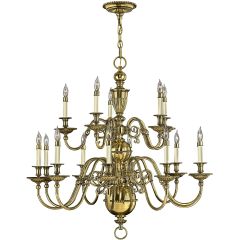 Elstead Lighting Cambridge HKCAMBRIDGE15 lampa wisząca x40 W mosiądz